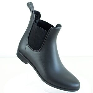 Sam Edelman Tinsley Black Rubber Rain Boots Pull-On Women’s Chelsea Boot Size 7